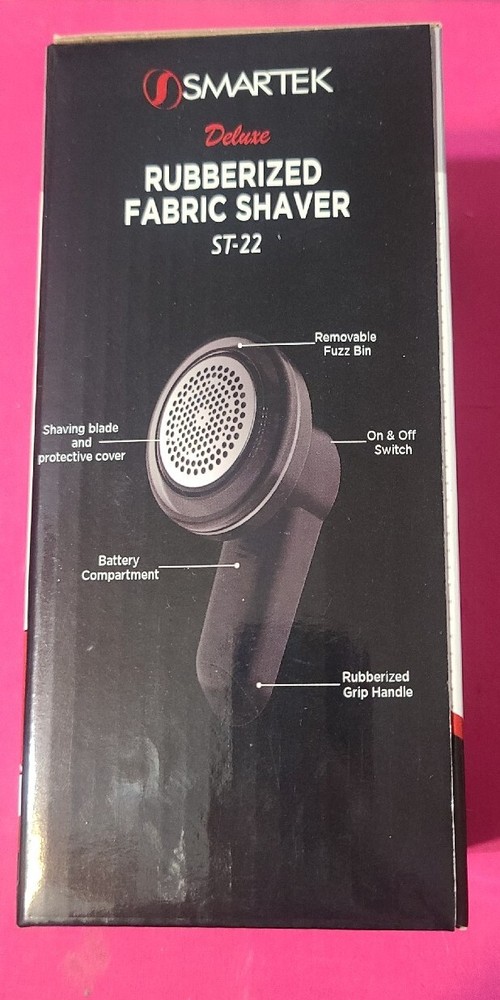 SMARTEK FABRIC CLOTHES SHAVER LARGE HEAD RUBBERIZED HANDLE NIB