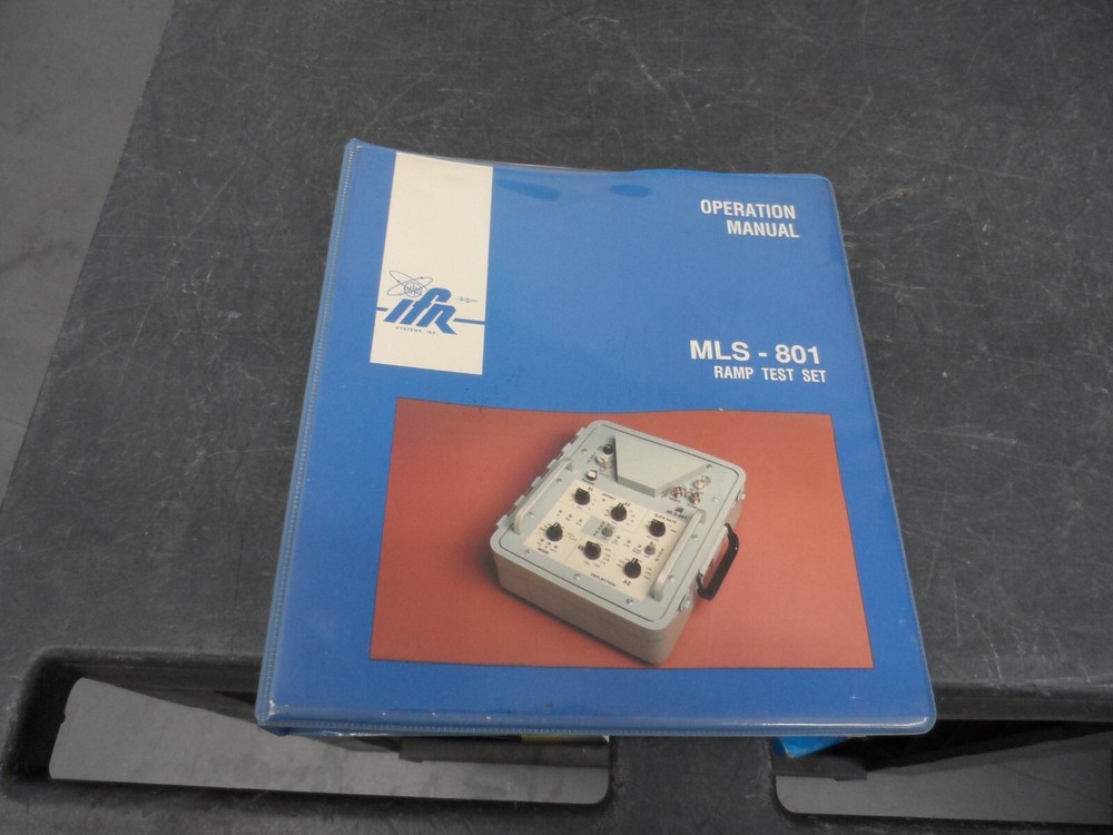 IFR MLS-801 RAMP TEST SET OPERATION MANUAL