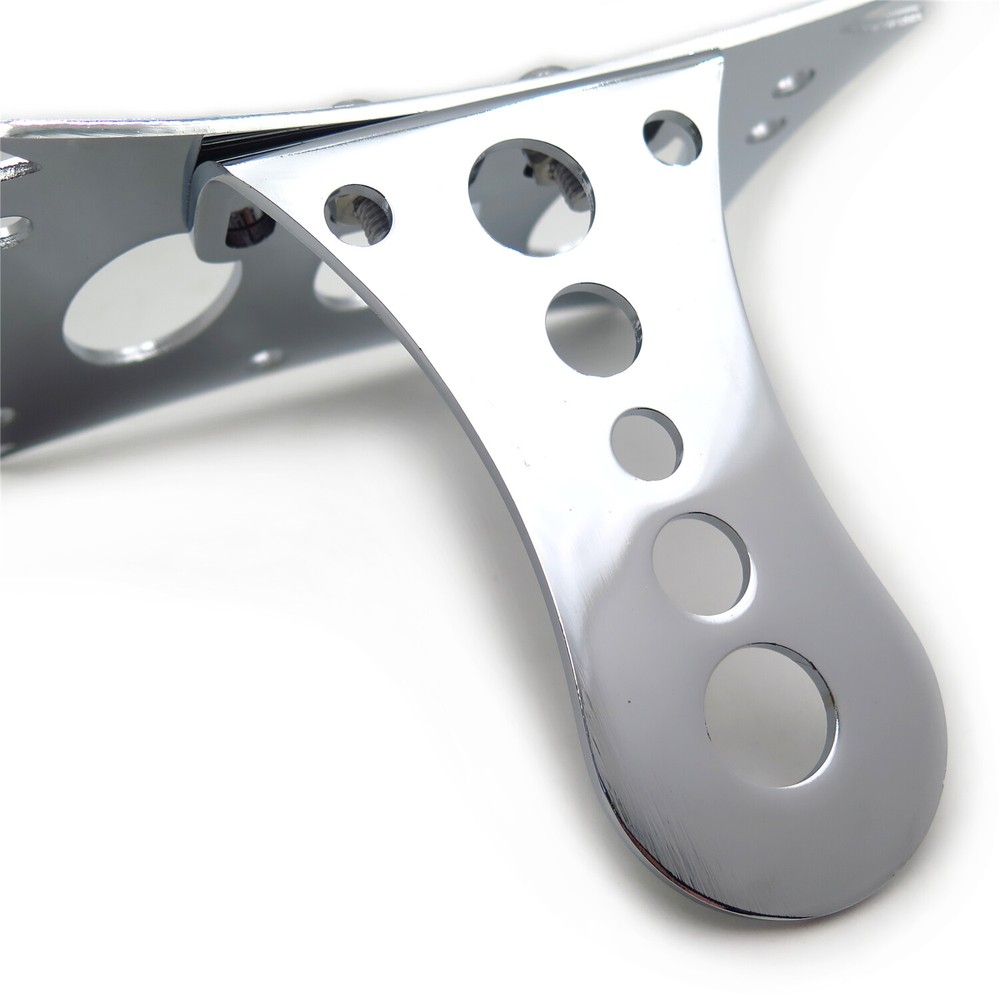 Chromed Horizontal Side Mount License Bracket For Harley Bobber Chopper Custom