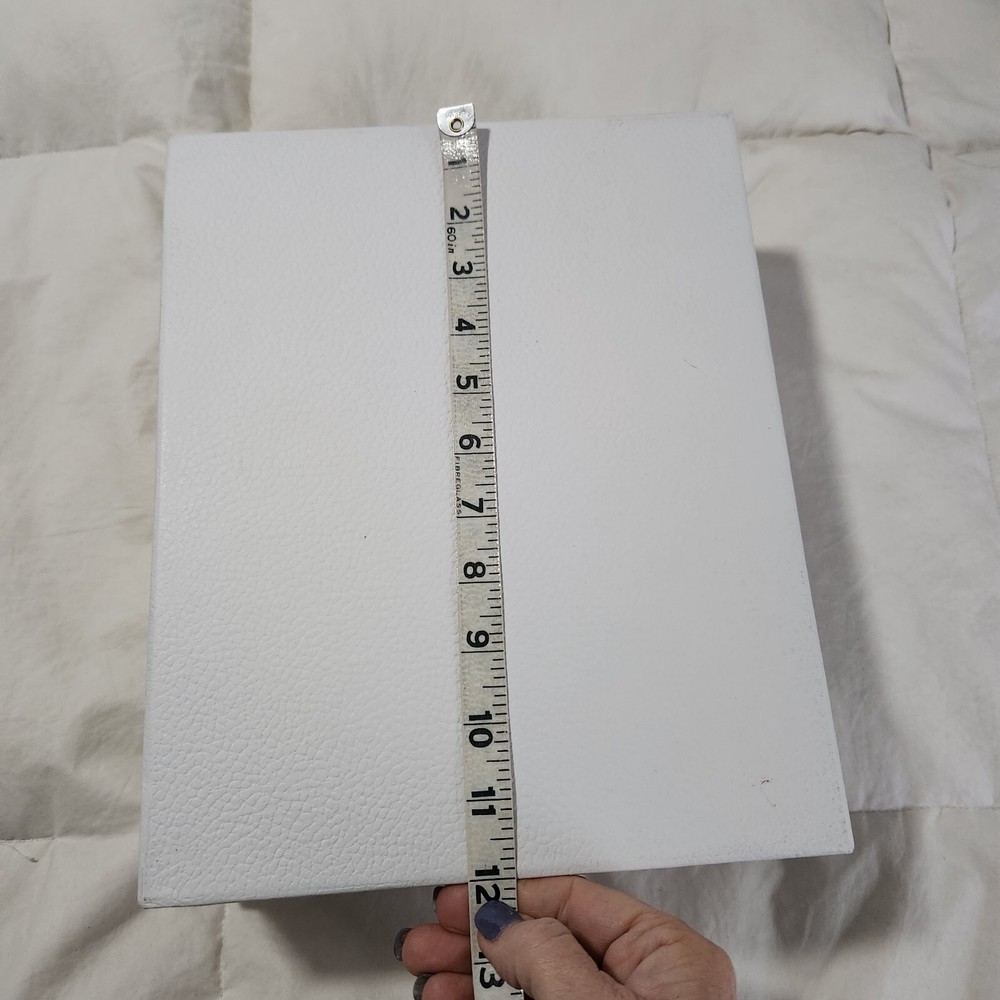DIOR Empty White Textured Gift Box 12 x 9.5 x 4.5