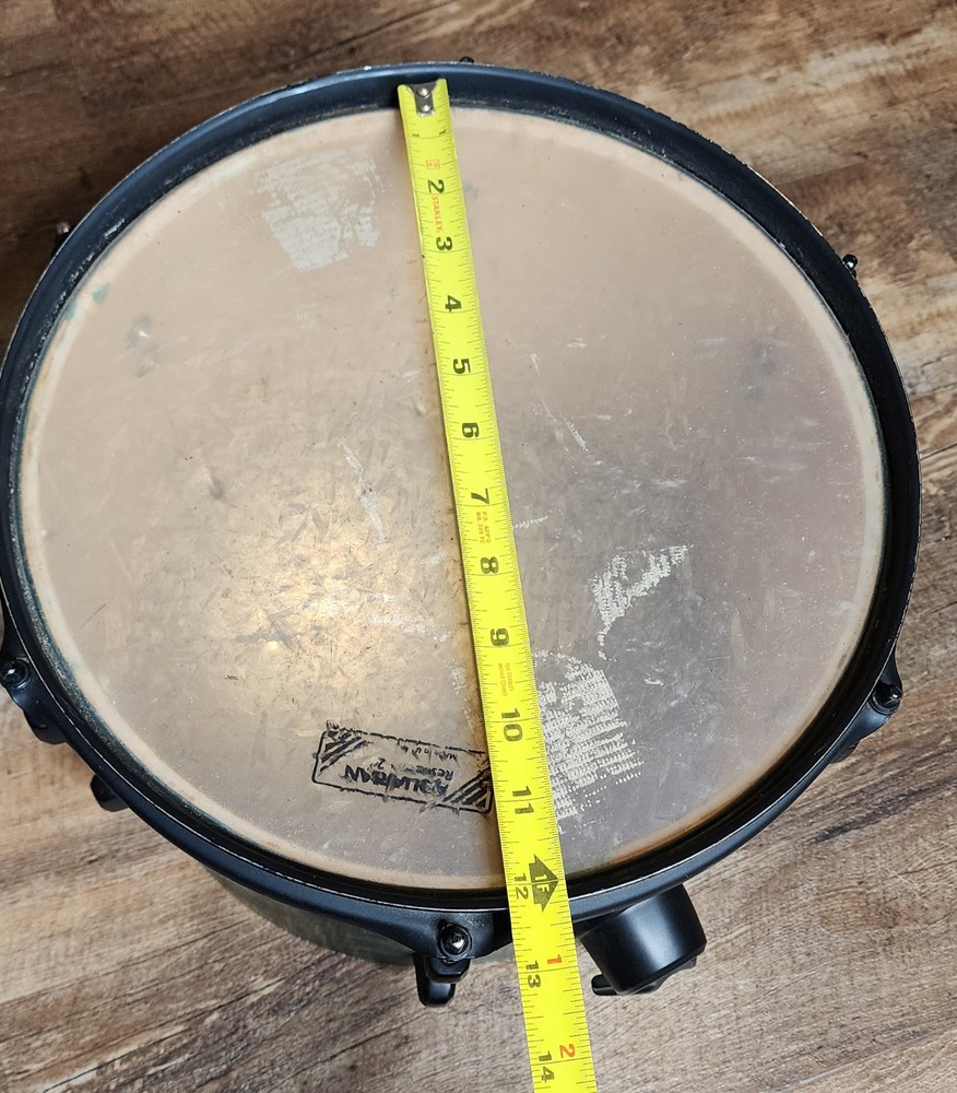 Percussion Tom Drum 12"x9.5" Green Wrap - Fair