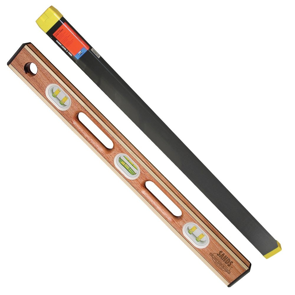 Sands Level 24” Brass Bound Mahogany Level w/Case