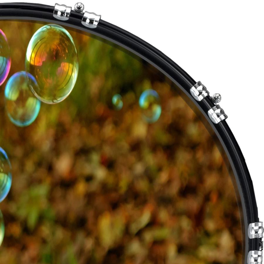 20" Custom Bass Kick Drum Front Head Graphical Floating Bubbles