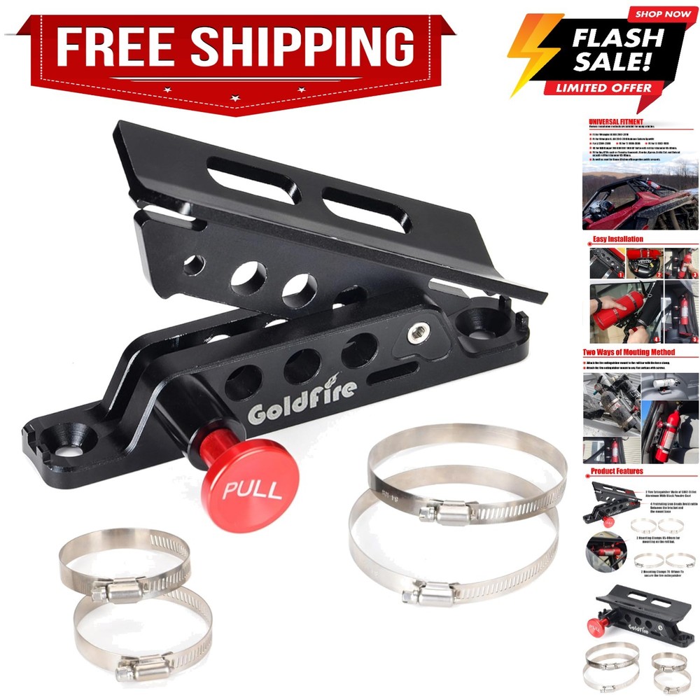 Universal Vehicle Adjustable Quick Release Roll Bar Fire Extinguisher Mount H...