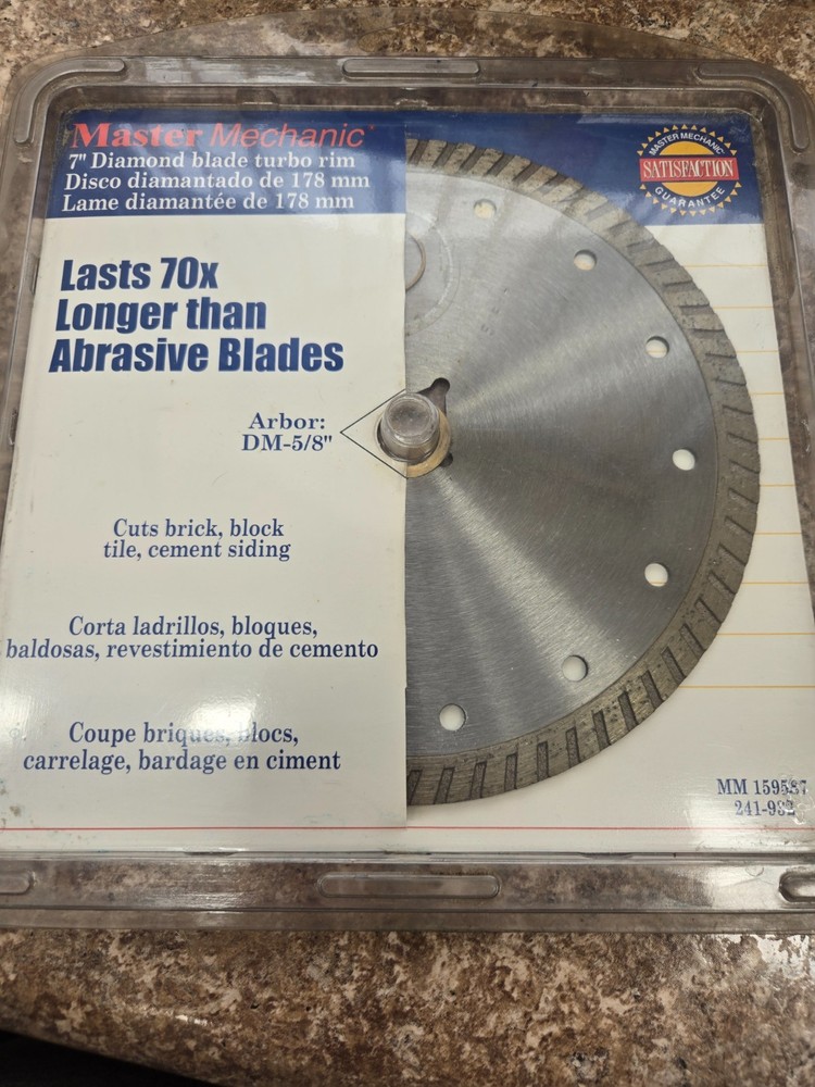 Master Mechanic 7" Diamond blade
