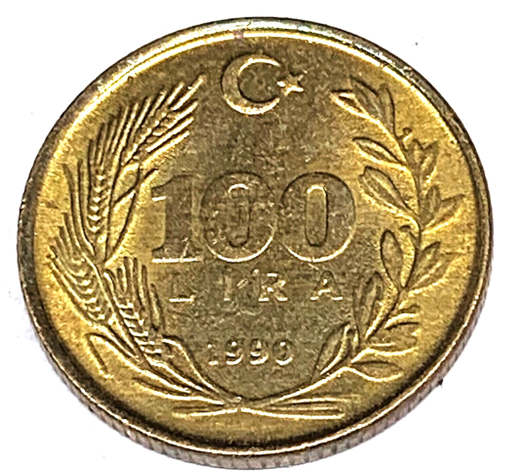 # C6533 TURKEY COIN, 100 LIRA 1990