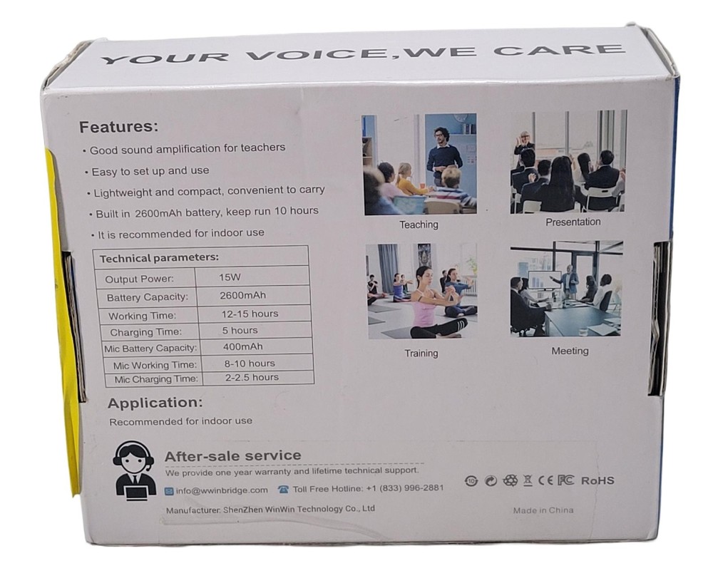 WinBridge Wireless Voice Amplifier with Bluetooth Headset Mic Tested