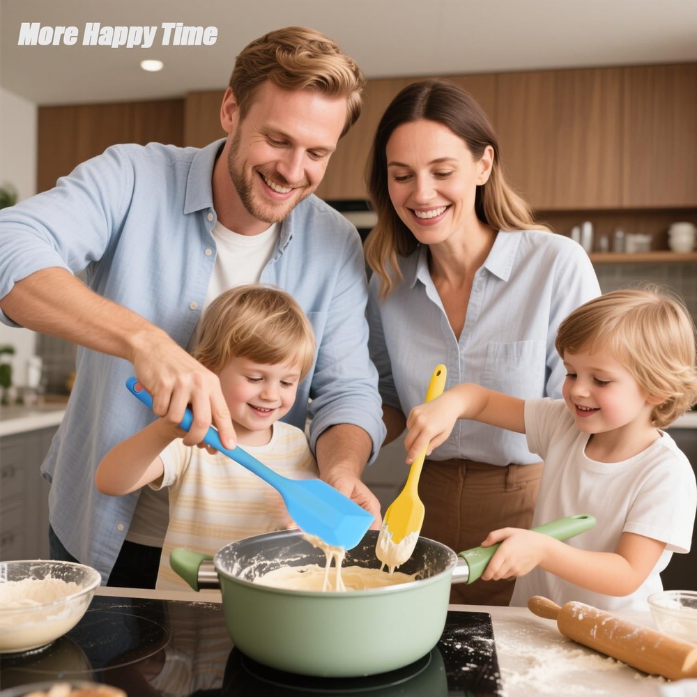 4 Pcs Silicone Spatulas Rubber Spatula Small Spatula,8 Inch Baking Mini Spatu...