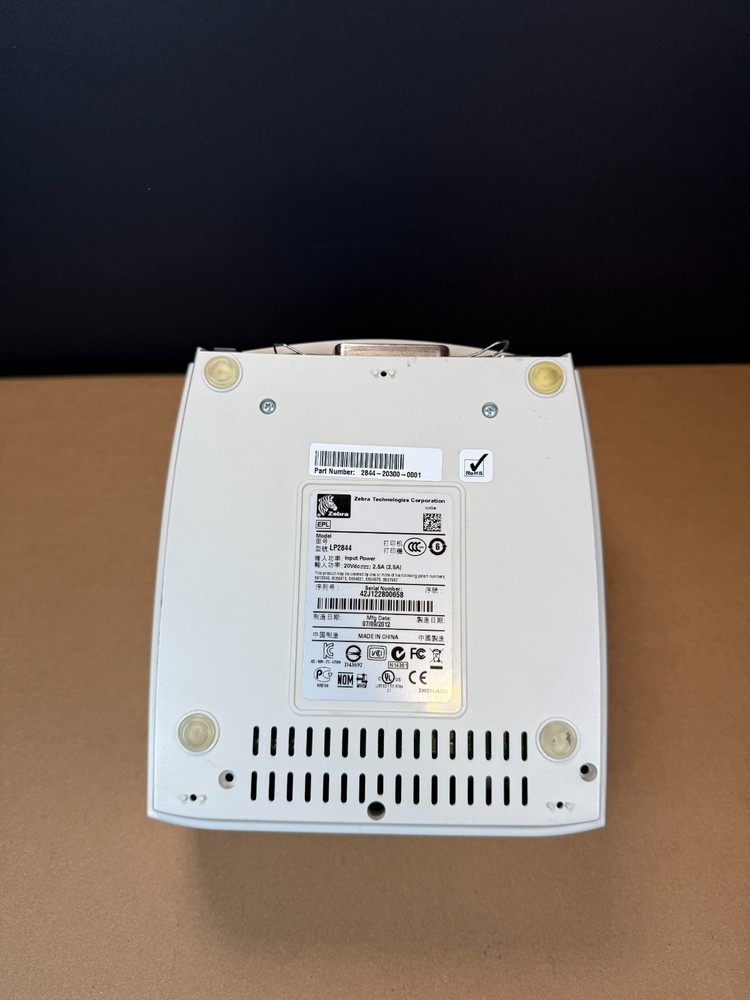 Zebra LP 2844 UPS printer with Power Supply, USB Works Ships Fast!!!