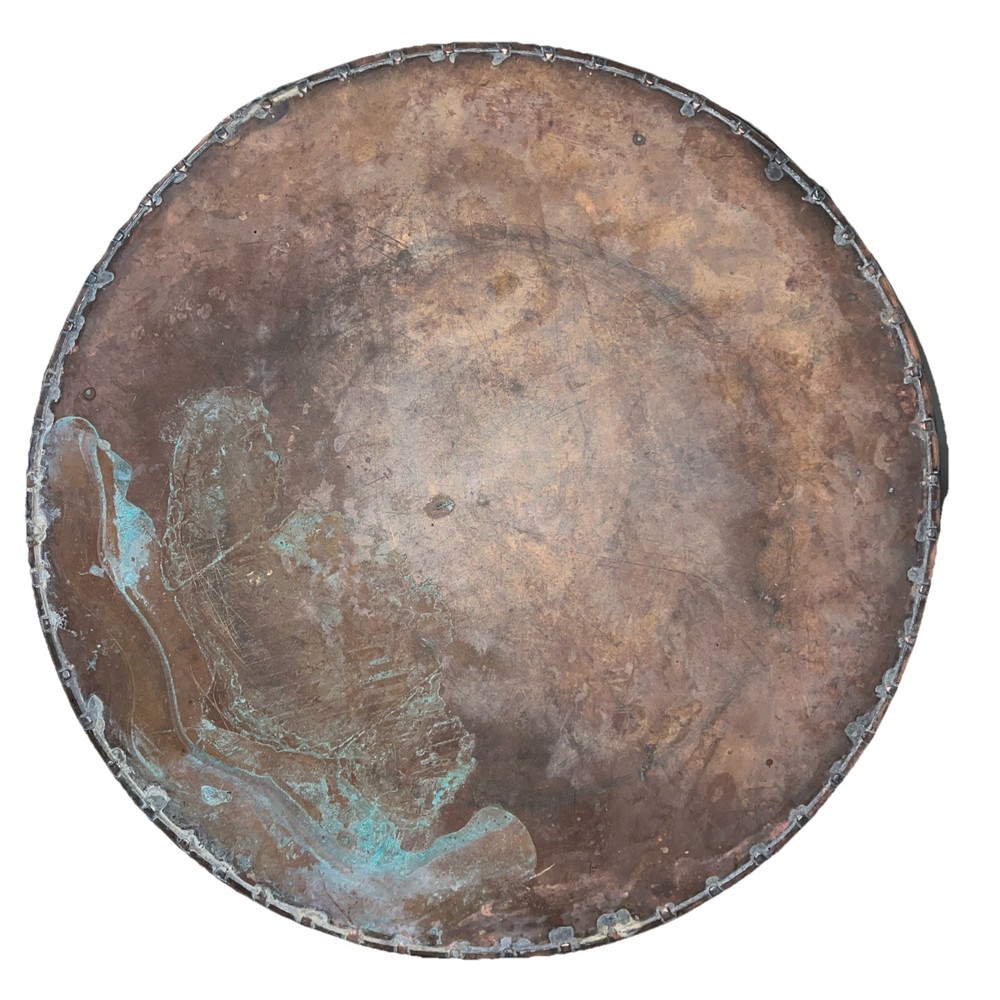 Vintage 19th. Century Brass-Copper Hammered Cache pot