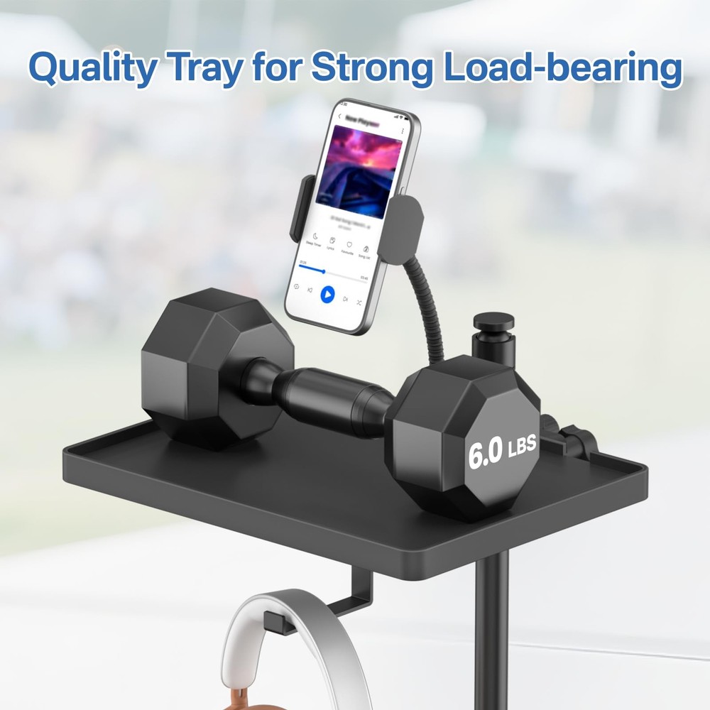 Chunxiao Functional Microphone Stand Tray with Adjustable Mi