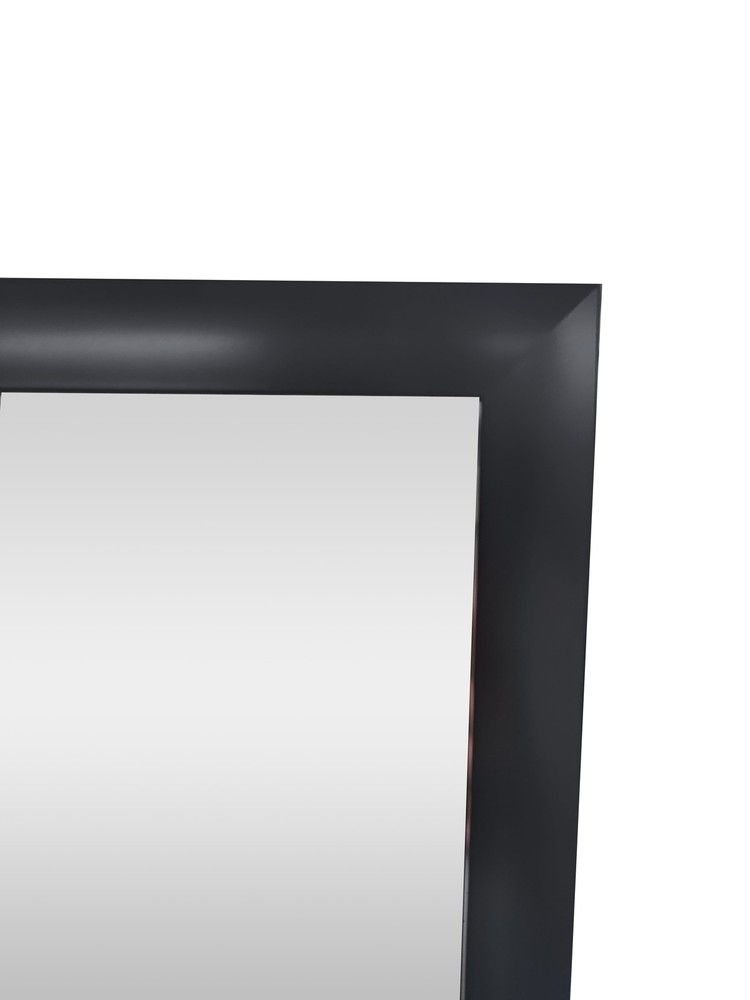 17" x 58" Black Modern Cheval Mirror