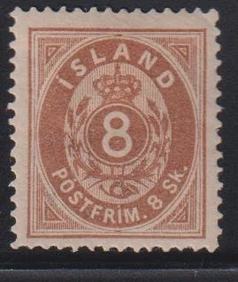 Iceland #3 Hinged VF Cat Value: $325