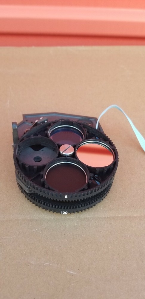 Zeiss  axioplan2 Microscope Objective Prism Wheel Coded Output With 3 Prizms