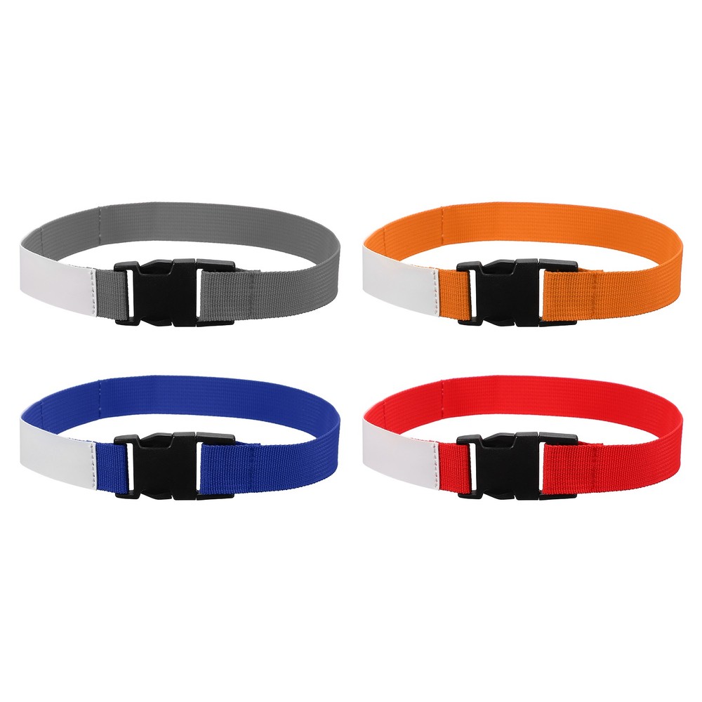 4 Pcs Multipurpose Laundry Strap with Buckle, Gray/Dark Blue/Orange/Red