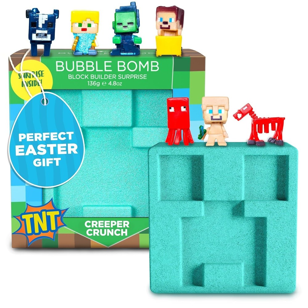 Easter Bath Bombs for Kids with Surprise Squishy Toys Inside (1 Pack)