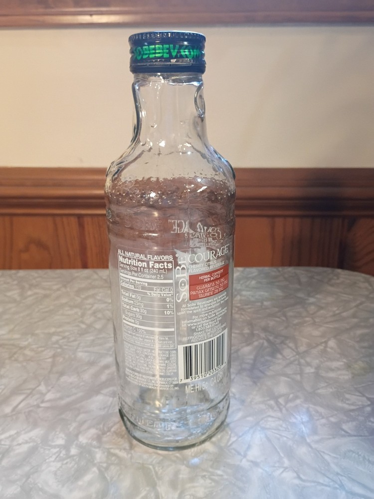 Vintage SoBe Bottle Courage Cherry Citrus 2005 20 FL OZ *Empty*