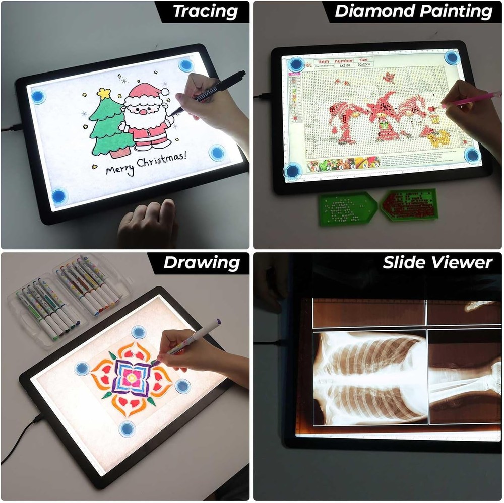 A4 LED Copy Board Tracing Light Pad Magnetic Adjustable Bright Drawing Table Pad