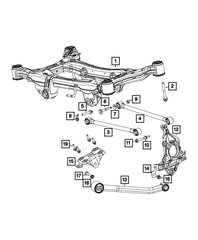 Genuine Mopar Trailing Arm Link Right 68645317AA
