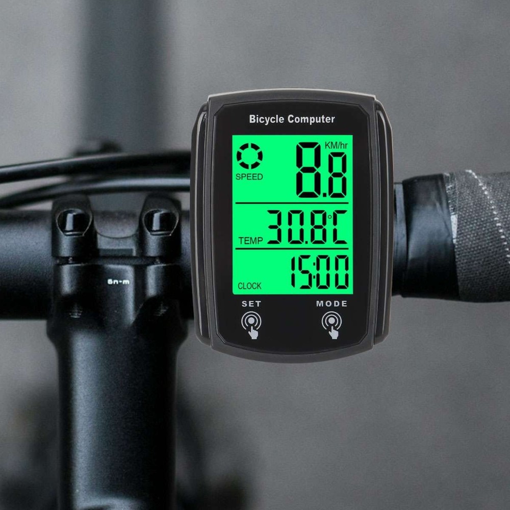 LCD Digital Bicycle Computer Bike Backlight Speedometer Odometer Waterproof US
