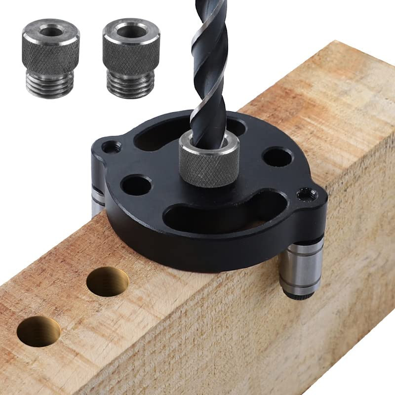 Self Centering Doweling Jig, Self Center Dowel Jig Handheld Drill Guide for Stra