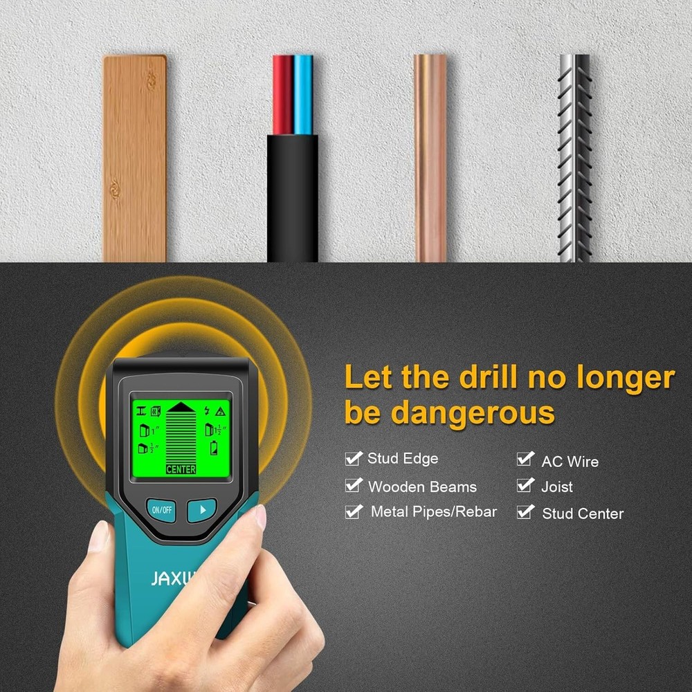 Stud Finder Tool Plastic 5 in 1 LCD Display Accurate Scanner for Home Improve...