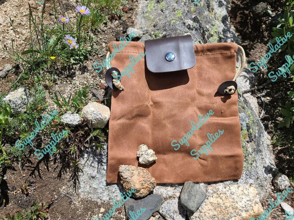 Canvas Drawstring Bag Trail Pouch Foraging Hiking Camping Ammo Shells: USA