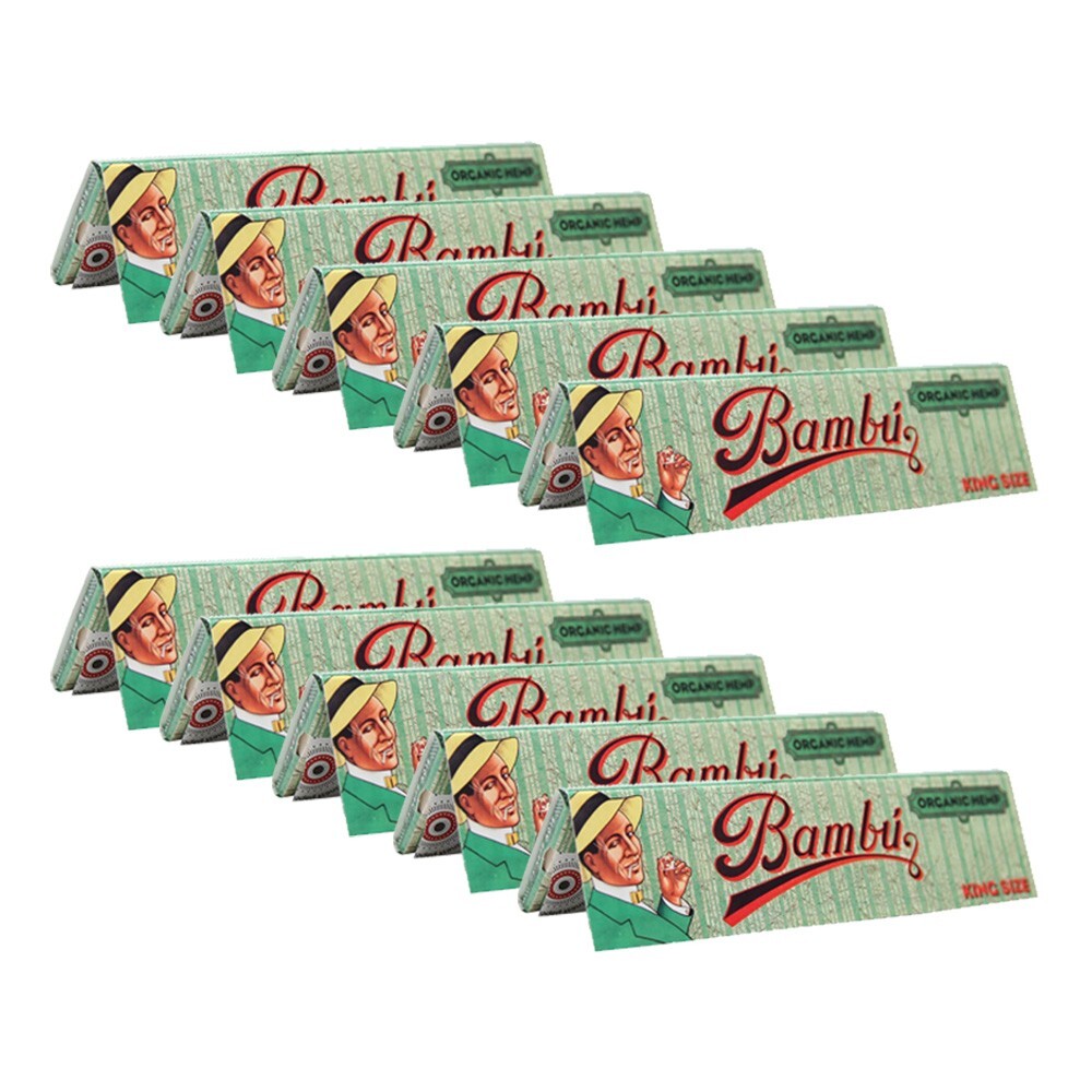 Bambu Organic Hemp King Size Rolling Papers, 50 Booklets