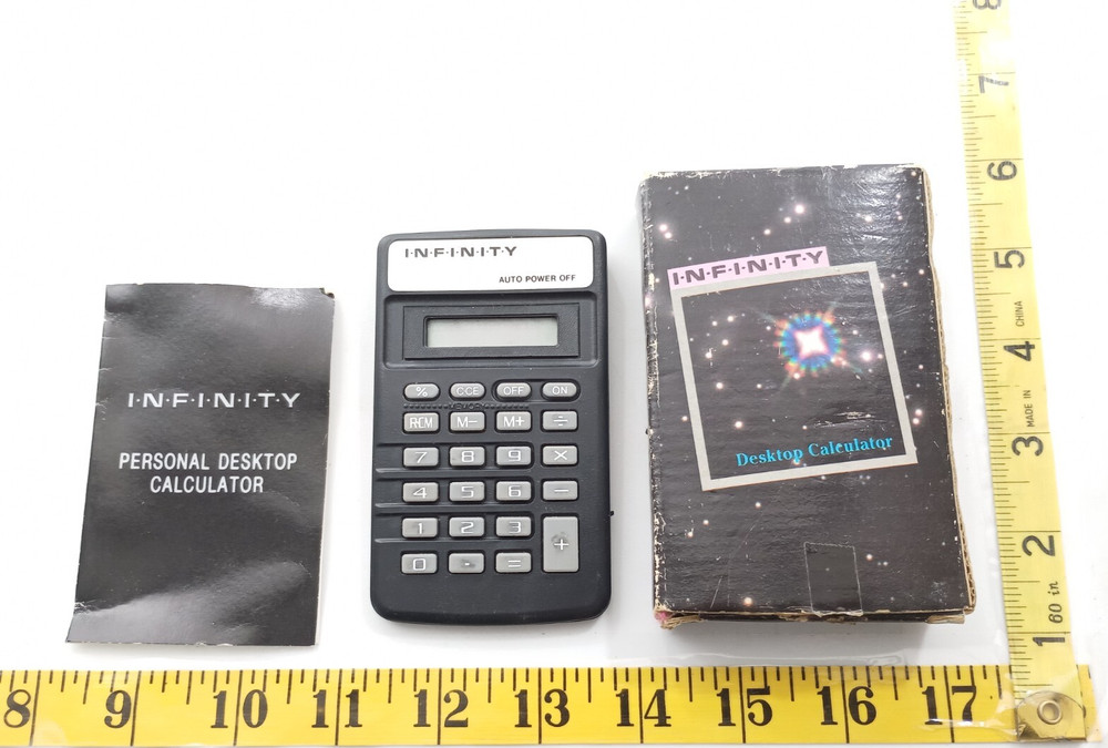 Vintage Infinity Personal Desktop Calculator with original box untested