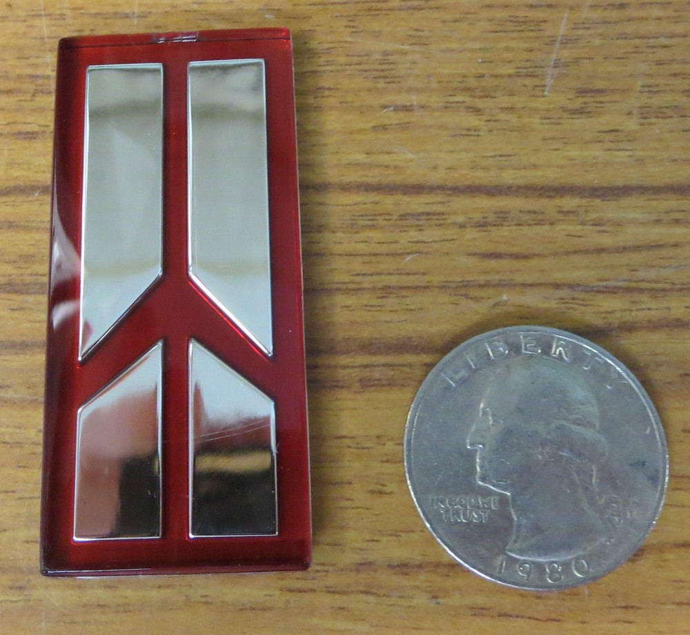Oldsmobile Emblem Silver And Red 1" Wide