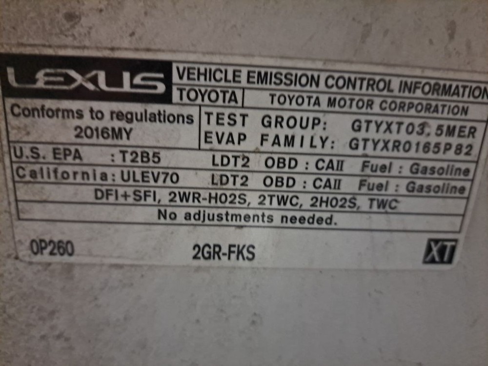 2016 Rx350 Camera/Projector Sku#4397392