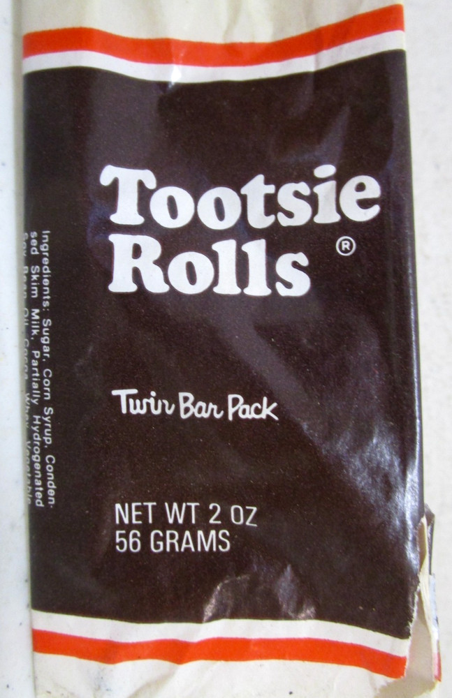 VINTAGE 1980's TOOTSIE ROLLS TWIN BAR PACK WRAPPER EMPTY