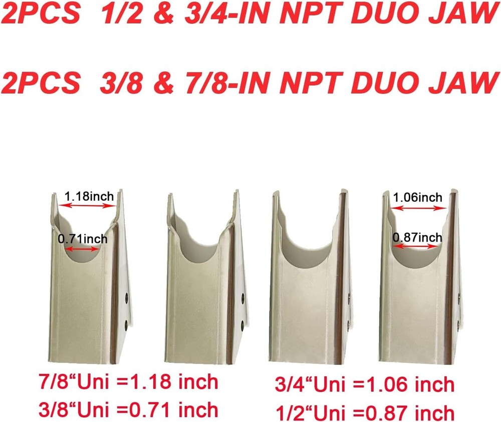 18” Quick Coupler Mate Pipe Clamps Includes 4 Duo-Jaw Sets2 * 1/2" + 3/4" and...