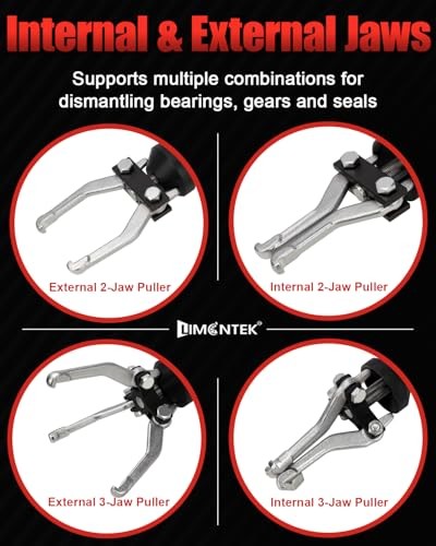 9-Way Slide Hammer Puller Set, Front Wheel Hub Remover & Rear Wheel Axle