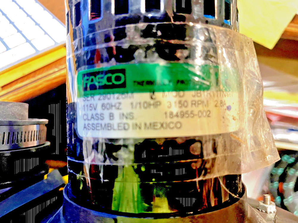 Fasco JB1R117NSW Water Heater Blower  assembly