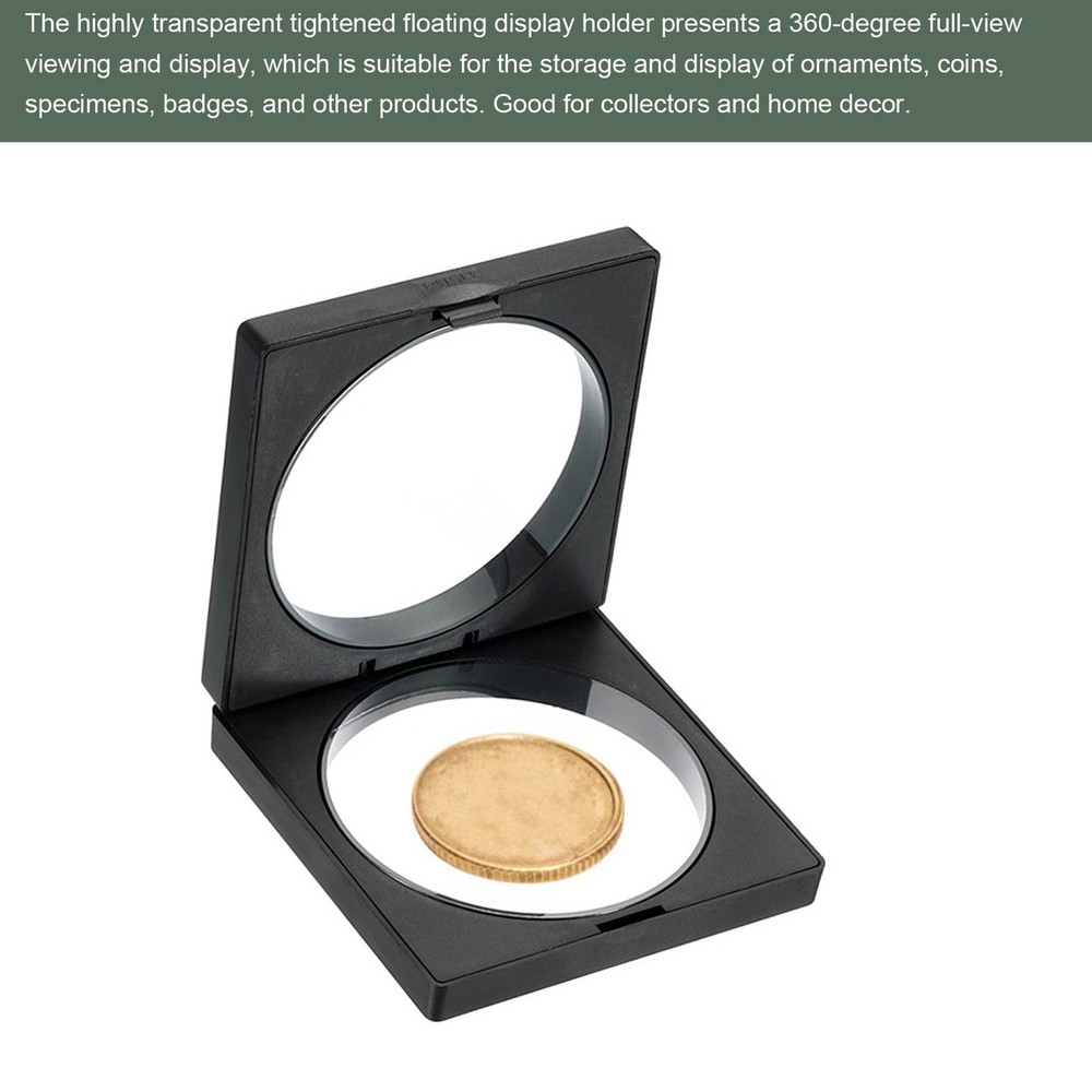 8Pcs 3D Floating Display Case, Coin Display Holder Case(White, 2x2″)