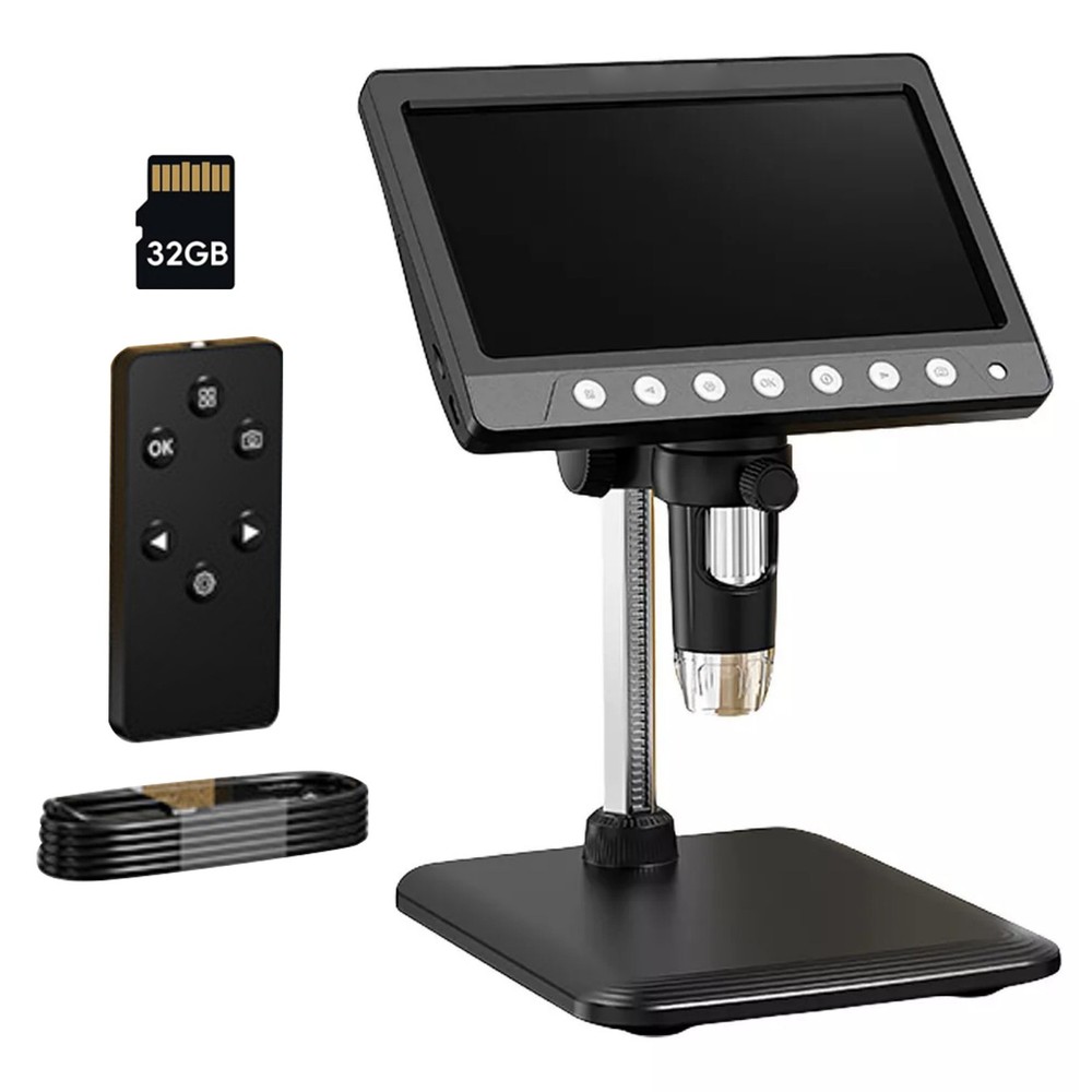 1200X 1080P 7 "IPS Screen Video Focusing Digital Microscope For Error Coins