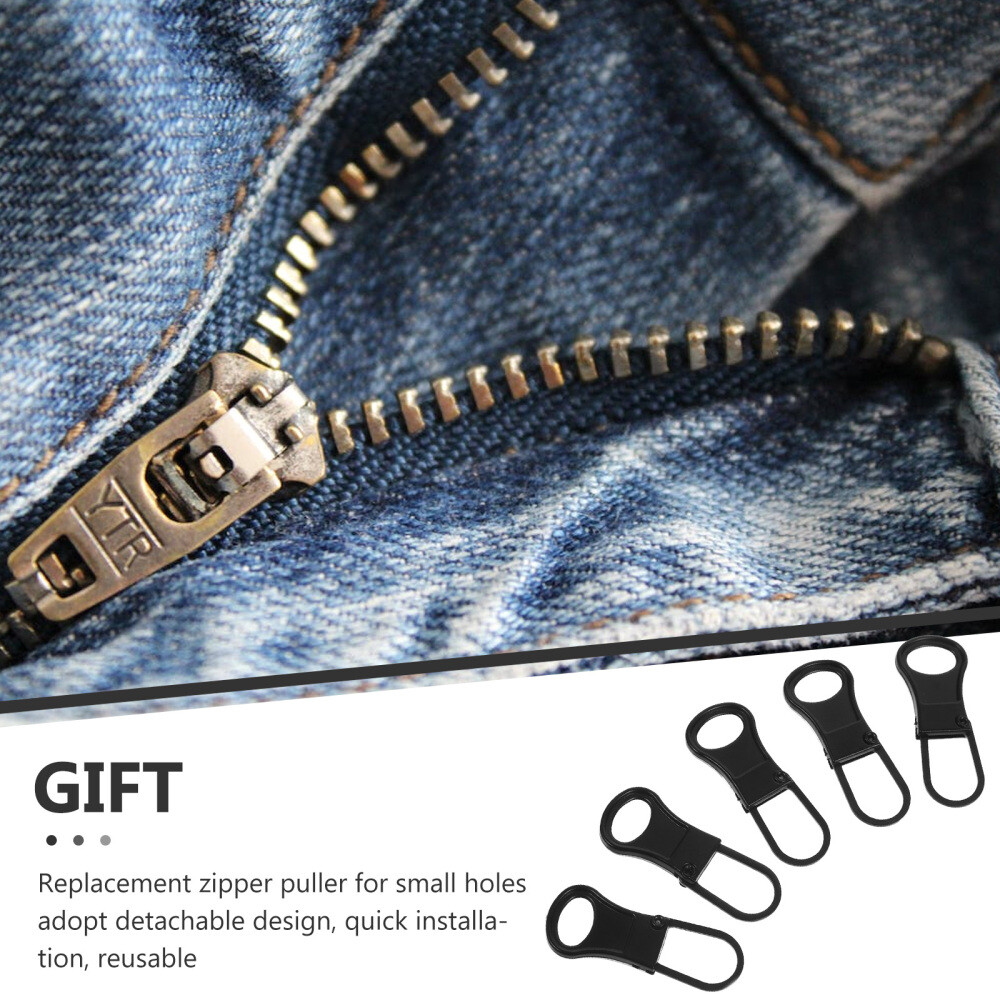 5 Pcs Bag Zipper Pull Replacement Slider Removable Tab Accessories Fixer Wallet
