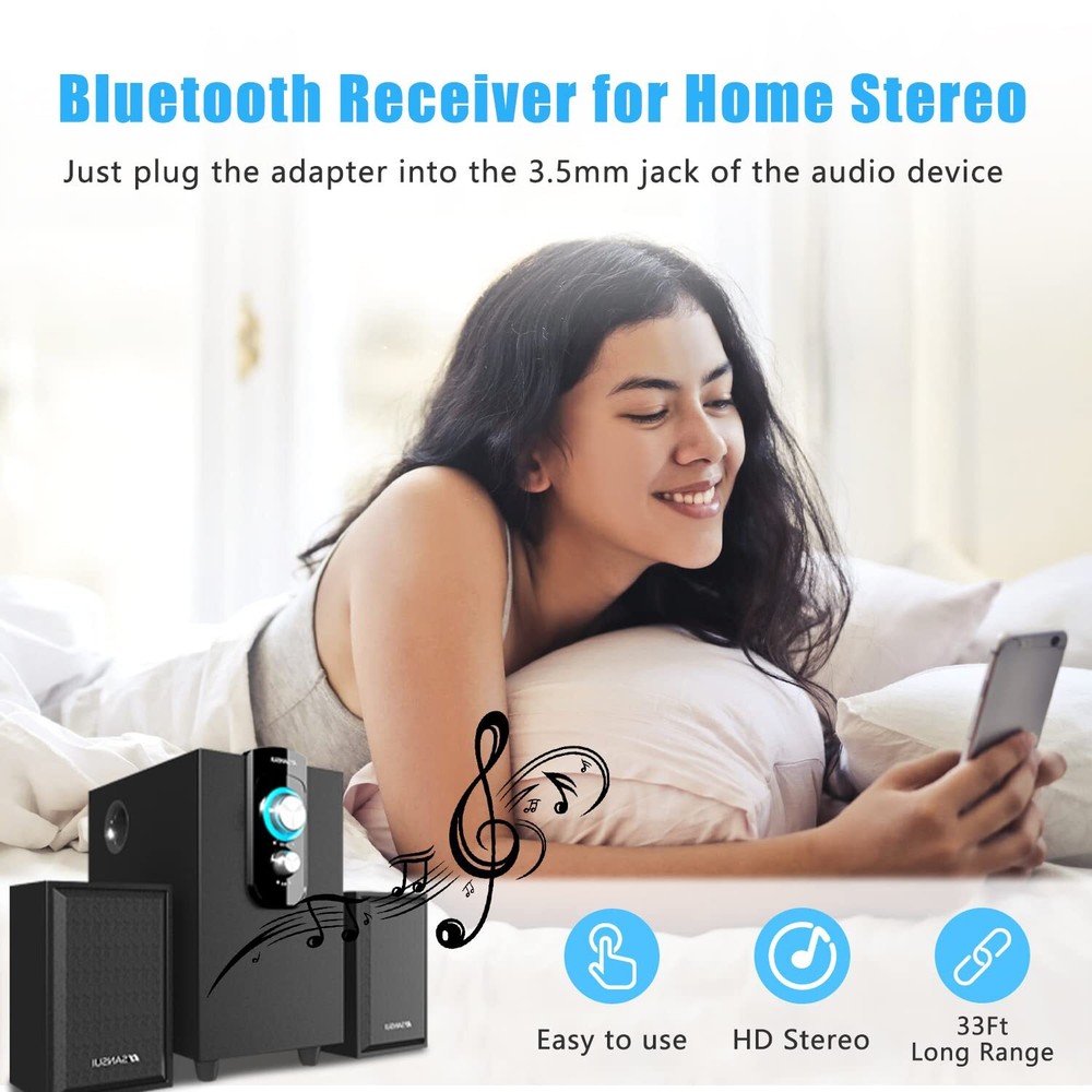 Wireless Bluetooth Aux Adapter Mini Portable 3.5mm Bluetooth Aux Receiver For Ca