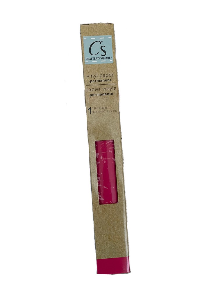 CRAFTER'S Permanent Vinyl Paper PINK 48x12 In