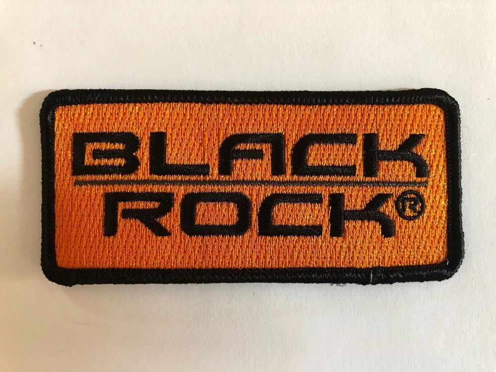 Black Rock Wheels Orange & Black Embroidered patch