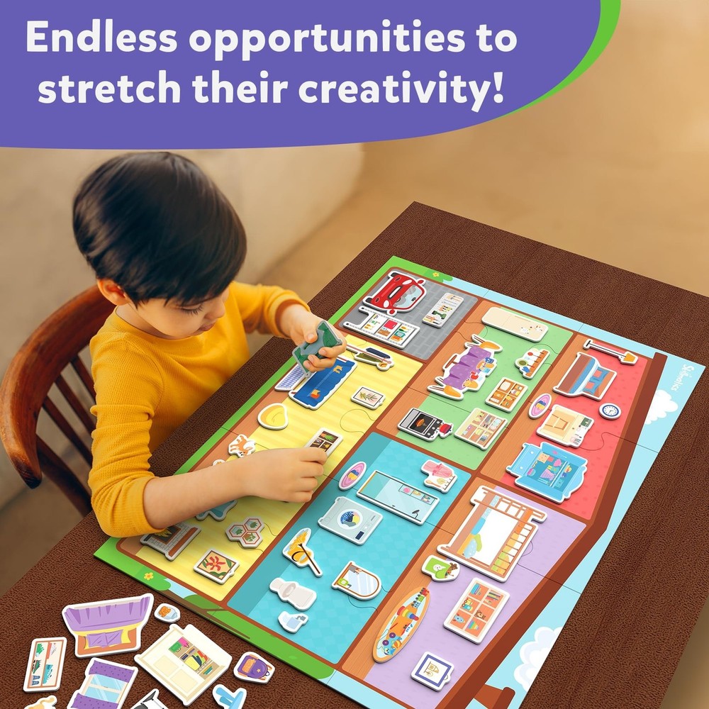 Skillmatics Creative Toy Magnetopia - Design Your Home, Interactive Pretend...