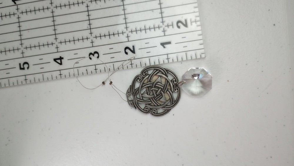 Celtic Trinity Knot Crystal Sun Catcher Pewter