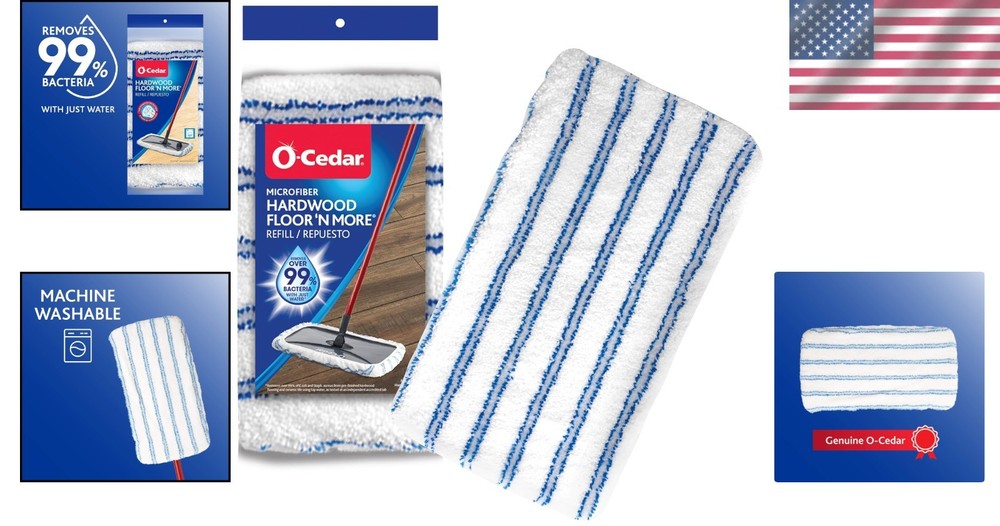 Hardwood Floor 'N More Microfiber Mop Refill - Eco-Friendly & Reusable