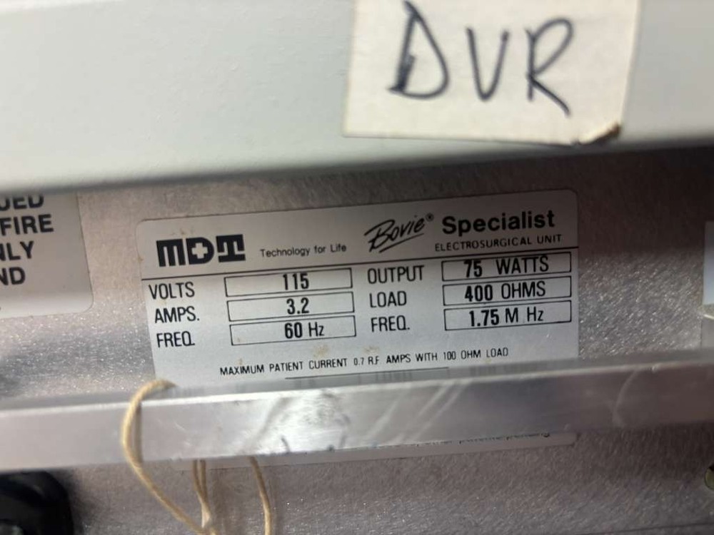 Bovie Specialist Electrosurgical Unit Powers On