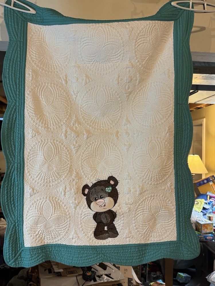 Quilted Bear Baby Blanket 36”x 45”