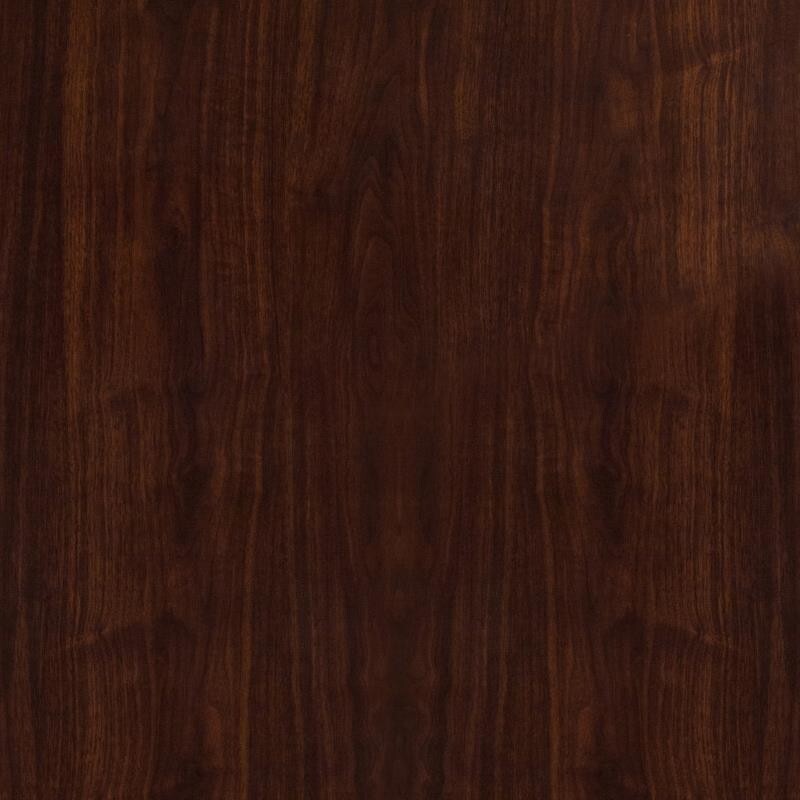 30" x 42" Rectangular Resin Restaurant Table Top in High-Gloss Walnut Finish