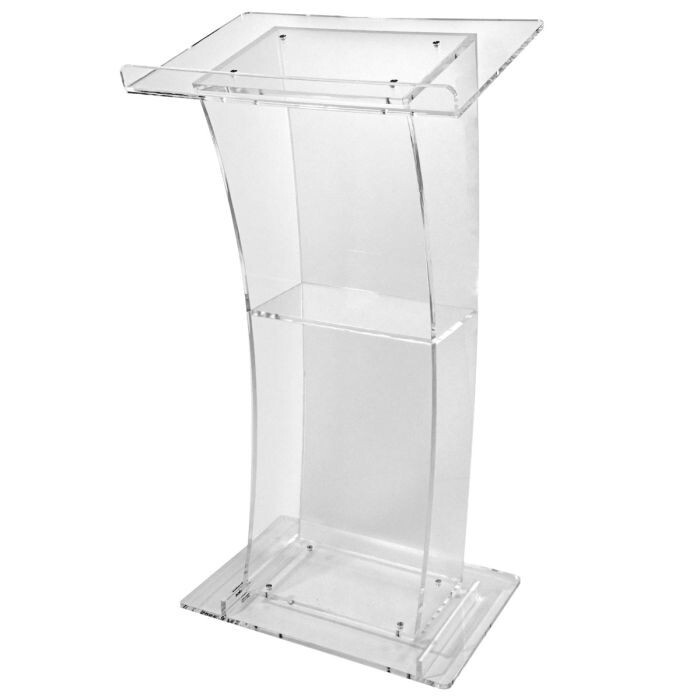 Kingdom Personalized Eclipse Acrylic Lectern with a Frosty Finish