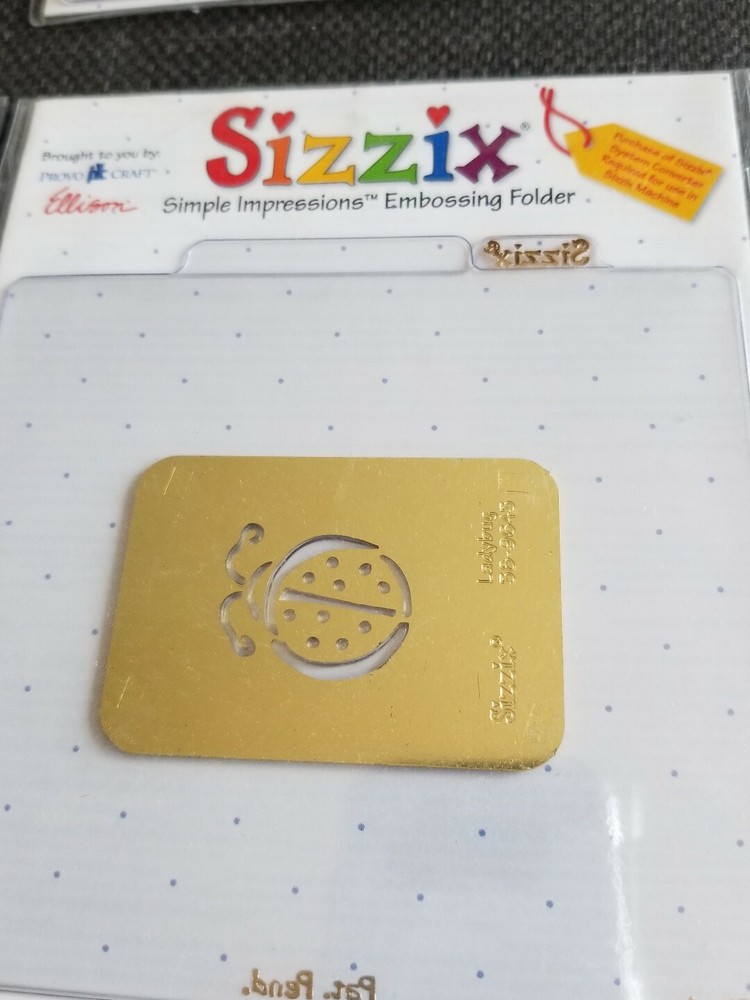 Sizzix embossing folders lot