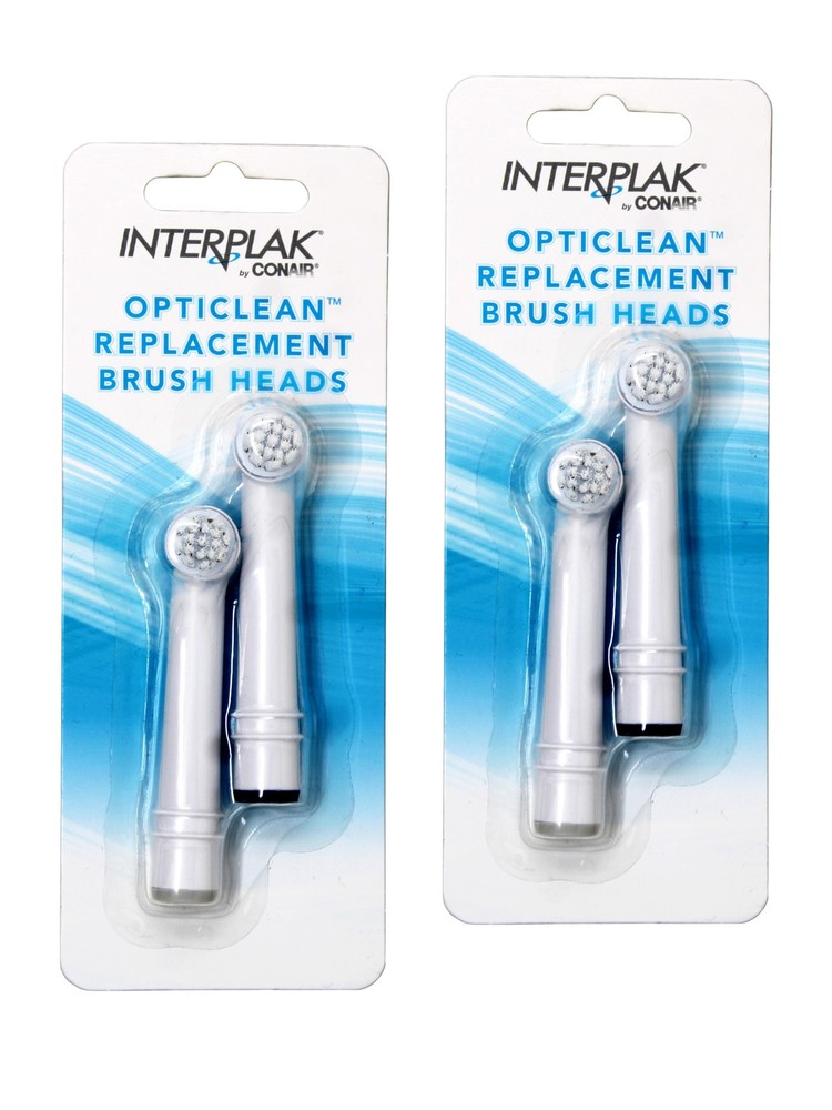 2 Pack - Interplak by Conair OptiClean Replacement Brush Heads, 2 EA